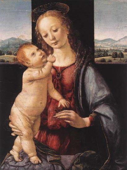 Leonardo  Da Vinci Madonna and Child with a Pomegranate Sweden oil painting art